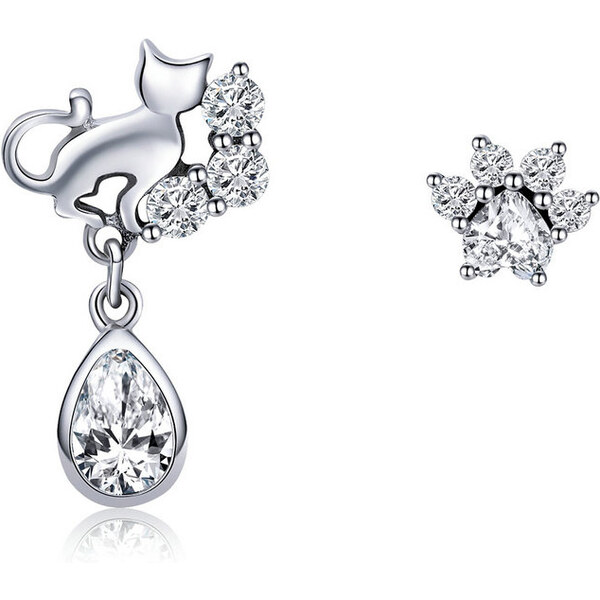 Emporial strieborné náušnice Milovaná mačka SCE424 28217810