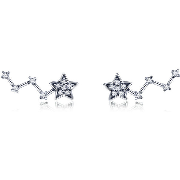 Emporial strieborné náušnice Trblietavé kométy SCE439 28093220