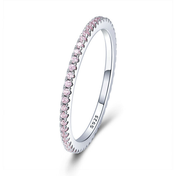 Emporial strieborný prsteň Trblietavá línia-J 31396435