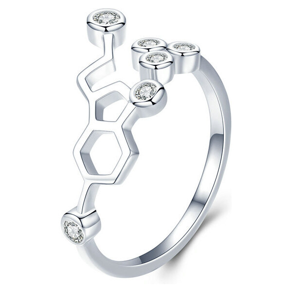 Emporial strieborný prsteň Včelí plástov 31396436