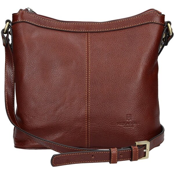 Luxusné kožené dámske crossbody Hexagona 113032 - hnedá 11533192