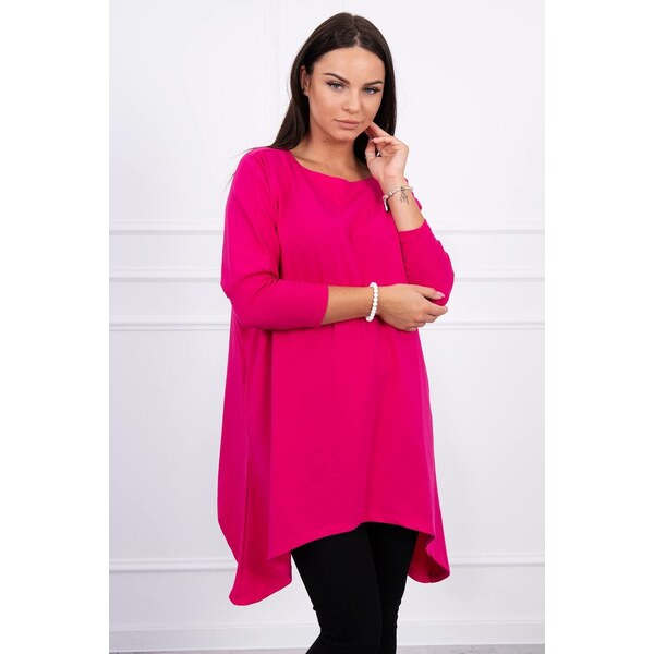 MladaModa Predĺžená blúzka model 8875 fuksiová 43383433