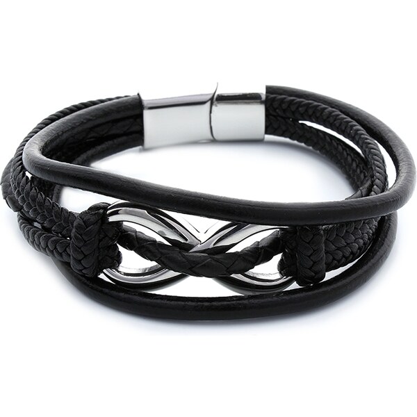 BM Jewellery Pánsky kožený náramok nekonečno INFINITY S565150 10400193