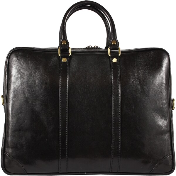 Čierna kožená talianska kabelka Alano Nero NovaKabelka.sk 7134798