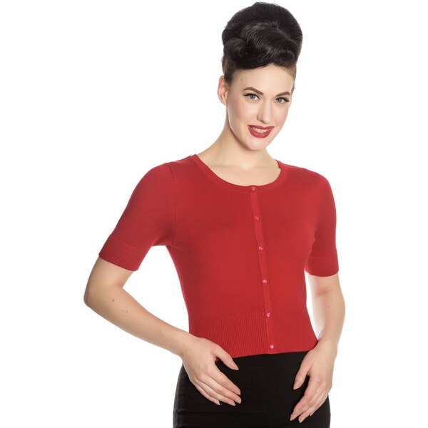 Hell Bunny WENDI Červený Svetrík 7076527