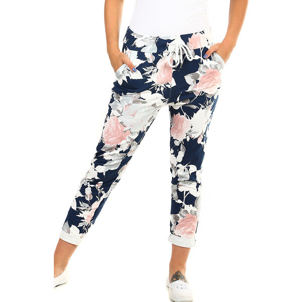 Glara Tepláky v 7/8 dĺžke s potlačou kvetín 17484412