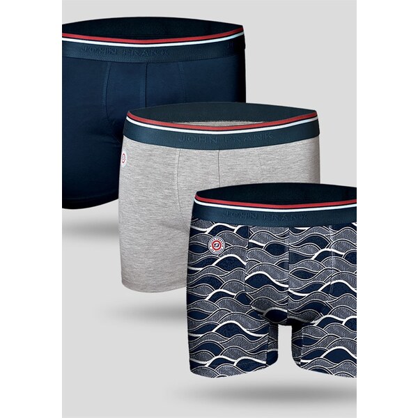 Boxerky JOHN FRANK JF3BM06 3 PACK 52917731