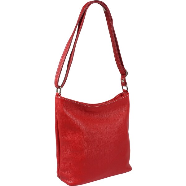 Červená kožená talianska crossbody kabelka Ebe Rossa Chiara 45518691