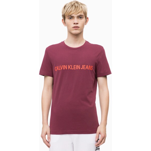 Pánske tričko OU39 vínová - Calvin Klein 8529385