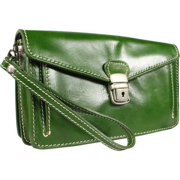 Zelená kožená talianska kabelka Fedro Verde NovaKabelka.sk 7594407
