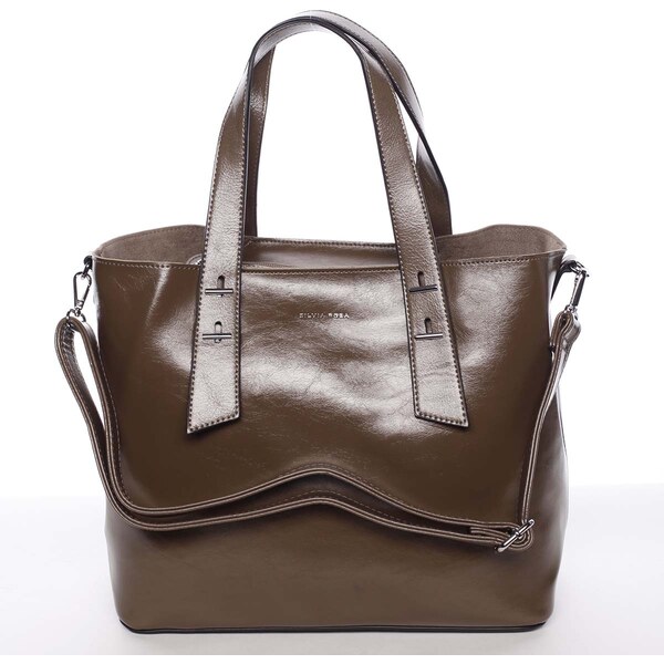 Dámska kabelka na rameno khaki - Silvia Rosa Selina hnedá 66982387