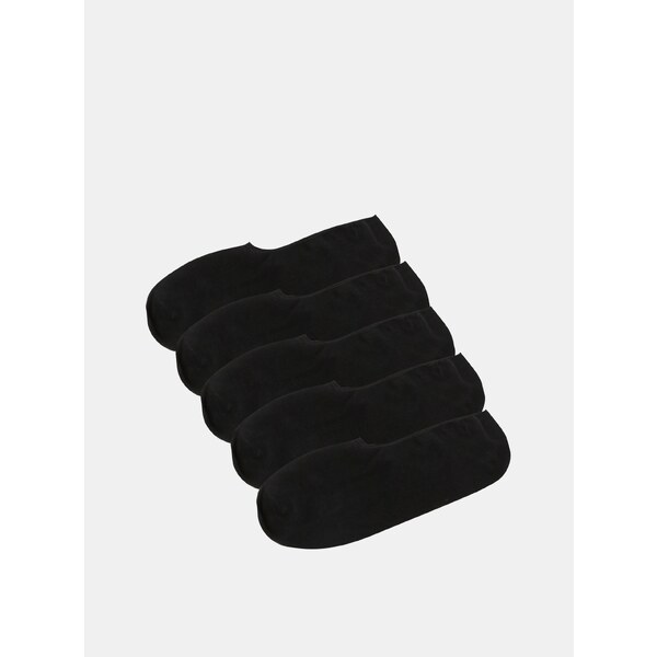 Sada piatich párov nízkych ponožiek v čiernej farbe Jack & Jones Basic 66803390