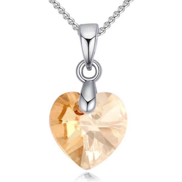Glory Náhrdelník žlté krištáľové srdiečko 172 28842498