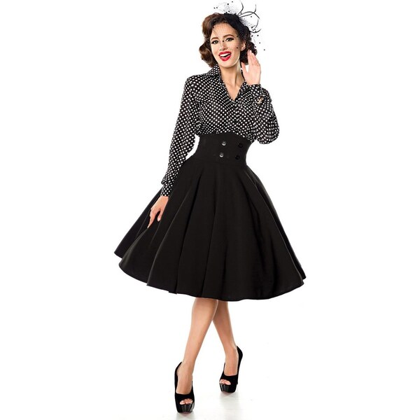 Glara Retro sukňa s vysokým pásom 35712998