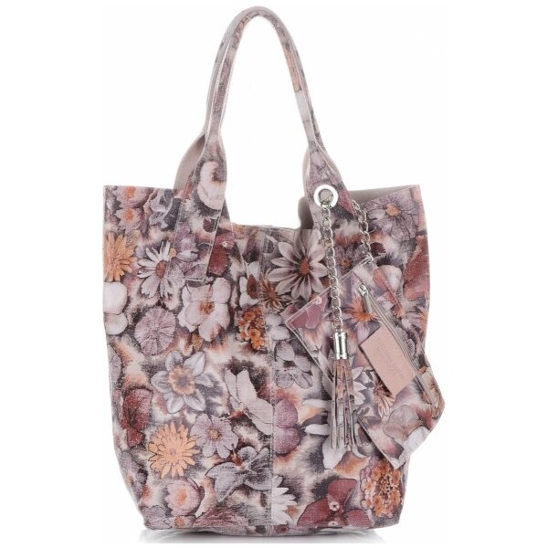 Kožené kabelka shopper bag Vittoria Gotti púdrová ružová 8298 64582816