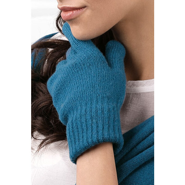 Kamea Tmavotyrkysové dámske rukavice na zimu 01, Farba tmavotyrkysová 8245925