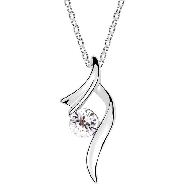 Glory Krištáľový náhrdelník Bella biely 190 52705044