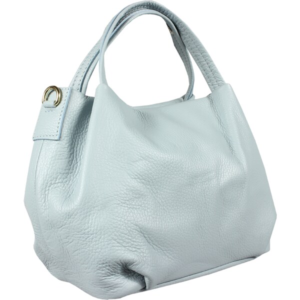 Modrá kožená talianska crossbody kabelka Tea Azzuro Chiaro NovaKabelka 8266028