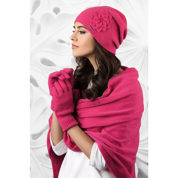 Kamea Malinový dámsky šál na zimu 01, Farba malinová 8268996