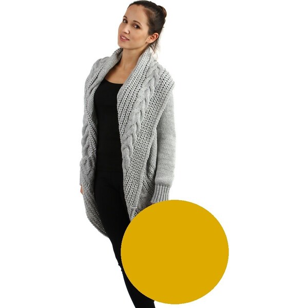 Glara Dámsky pletený sveter bez zapínania 8394701