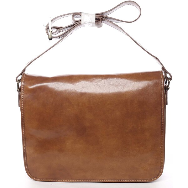 Delami Vera Pelle Pánska kožená crossbody kabelka koňaková - Delami 56864285