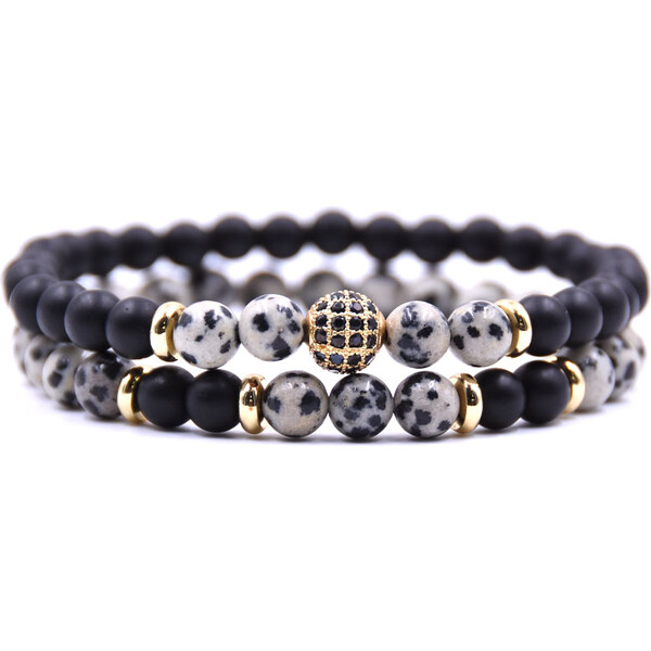 Glory Charms náramok 2 ks čierna/strakatá 1112 8397728