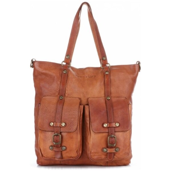 Kožené kabelka shopper bag Vittoria Gotti ryšavá V3650 65417698
