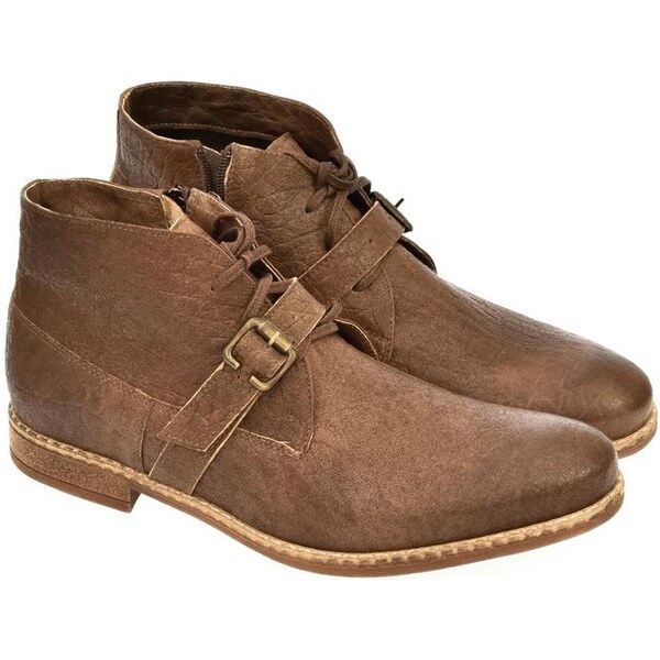 OLEKSY Pánske hnedé kotníkové čižmy FRODO 8213299