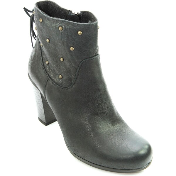 ČIERNE ČLENKOVÉ KOŽENÉ ČIŽMY KARINO 823 003-F 31812777