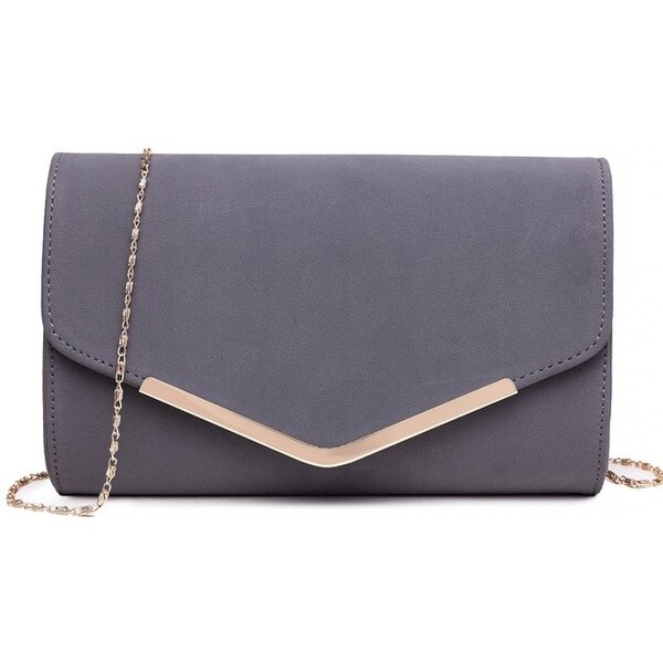 Miss Lulu Kabelka - semišová, listová, clutch, sivá 5269585