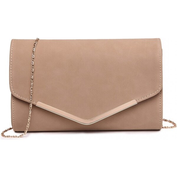 Miss Lulu Kabelka - semišová, listová, clutch, béžová 16837245