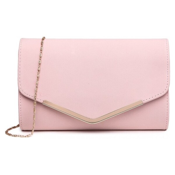 Miss Lulu Kabelka - semišová, listová, clutch, ružová 16547630