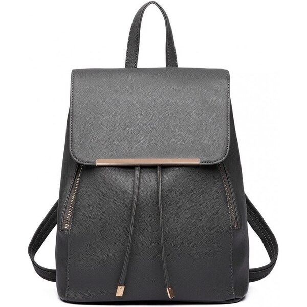 Miss Lulu Batoh - eko kožený, štýlový, so zlatými doplnkami, sivý 37879933