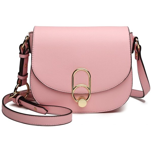 Miss Lulu Kabelka - saddle crossbody s doplnkami, ružová 8495235