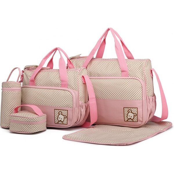 Miss Lulu Set pre mamičky - bodkovaný, s podložkou, ružový 46042148