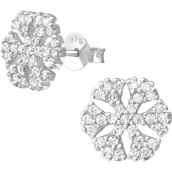 Olivie Strieborné náušnice SNEHOVÁ VLOČKA 2110 14271201