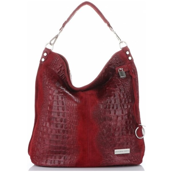 Kožené kabelka shopper bag Vittoria Gotti bordová V898 28397426