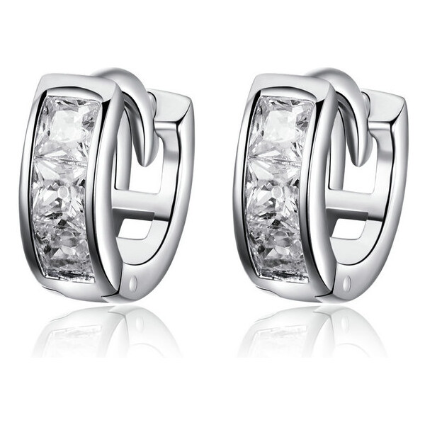 Emporial strieborné náušnice Svietivo číre krúžky SCE515 28285951