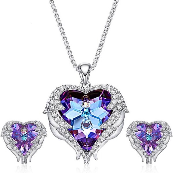 Glory Krištáľový set Angel Wings fialový 137 8634210