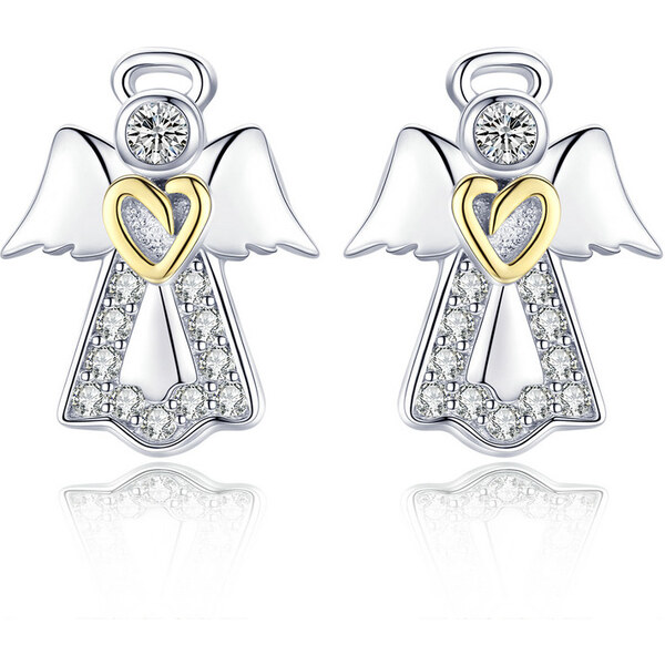 Emporial strieborné kôstkové náušnice Anjel strážny SCE476 27929131