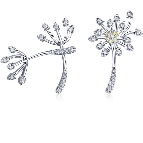 Emporial strieborné náušnice Polietavý púpava SCE506 28014319