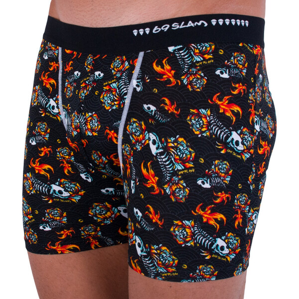 Pánske boxerky 69SLAM fit bamboo fish skull 66598526