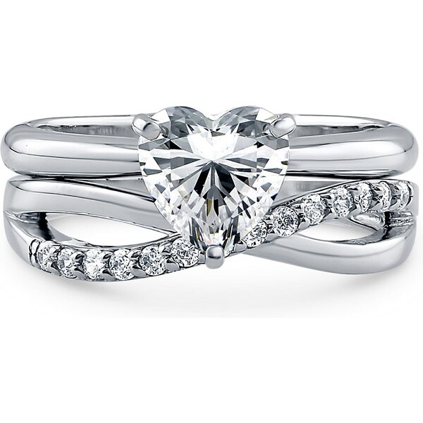 Emporial strieborný prsteň 2v1 Nekonečná láska 41531081