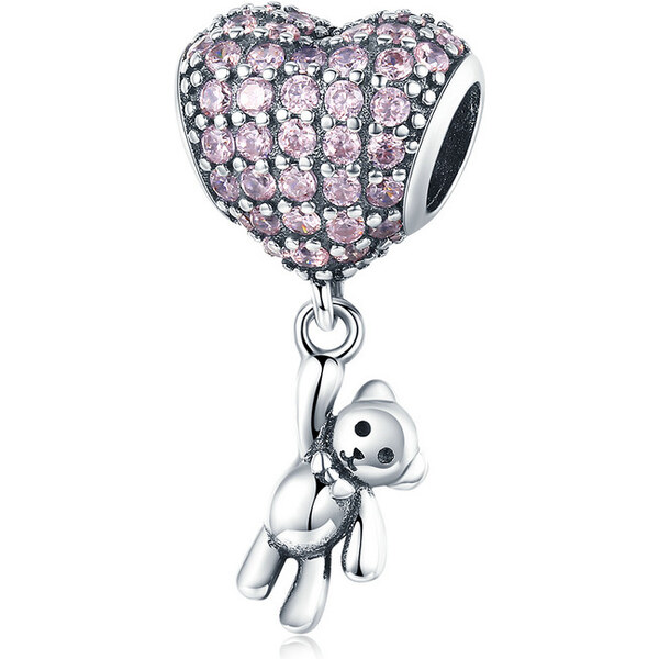 Emporial strieborný prívesok Medvedík a balón 24965152