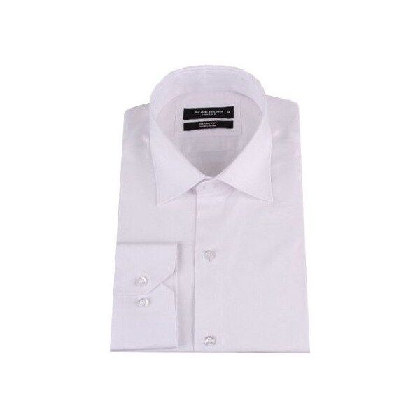 MAKROM London Biela pánska košeľa s jemným leskom 8843848