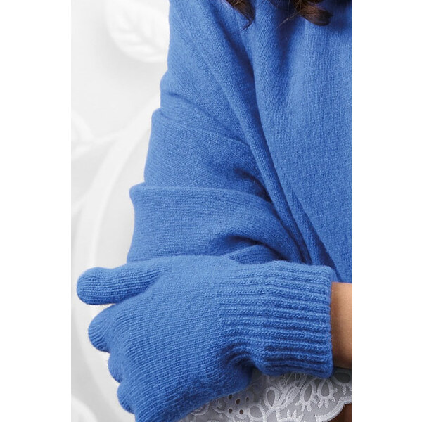 Kamea Nebesky modré dámske rukavice na zimu 01, Farba nebesky modrá 9067470