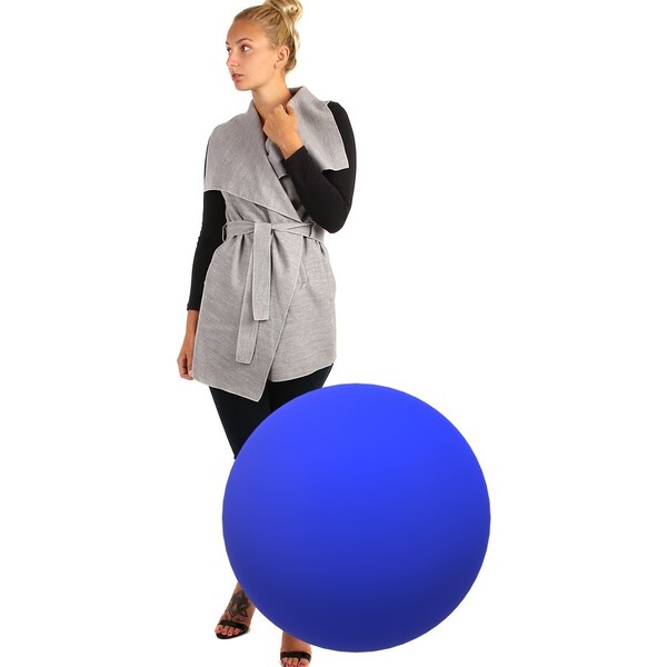 Glara Dlhá vesta s opaskom - široký golier 31709189