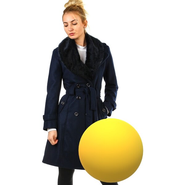 Glara Flaušový dámsky kabát 9116734