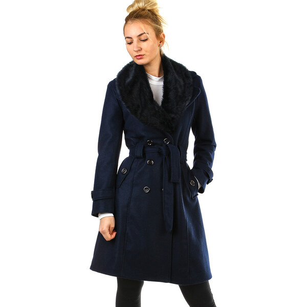 Glara Flaušový dámsky kabát 35115706