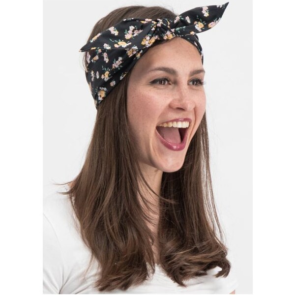 Blutsgeschwister Čierna Čelenka s potlačou kvetov 9156885